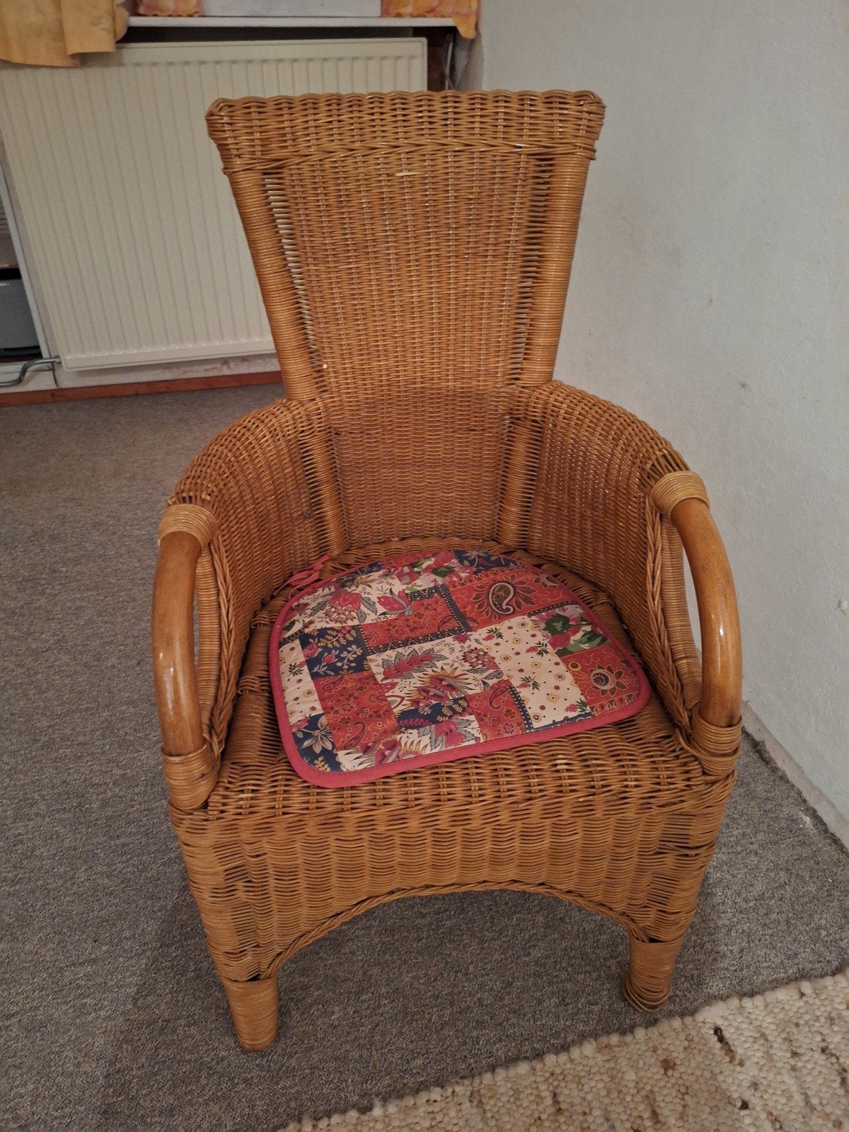 gratis rotan stoel., Ophalen, Gebruikt, Bruin, Riet of Rotan