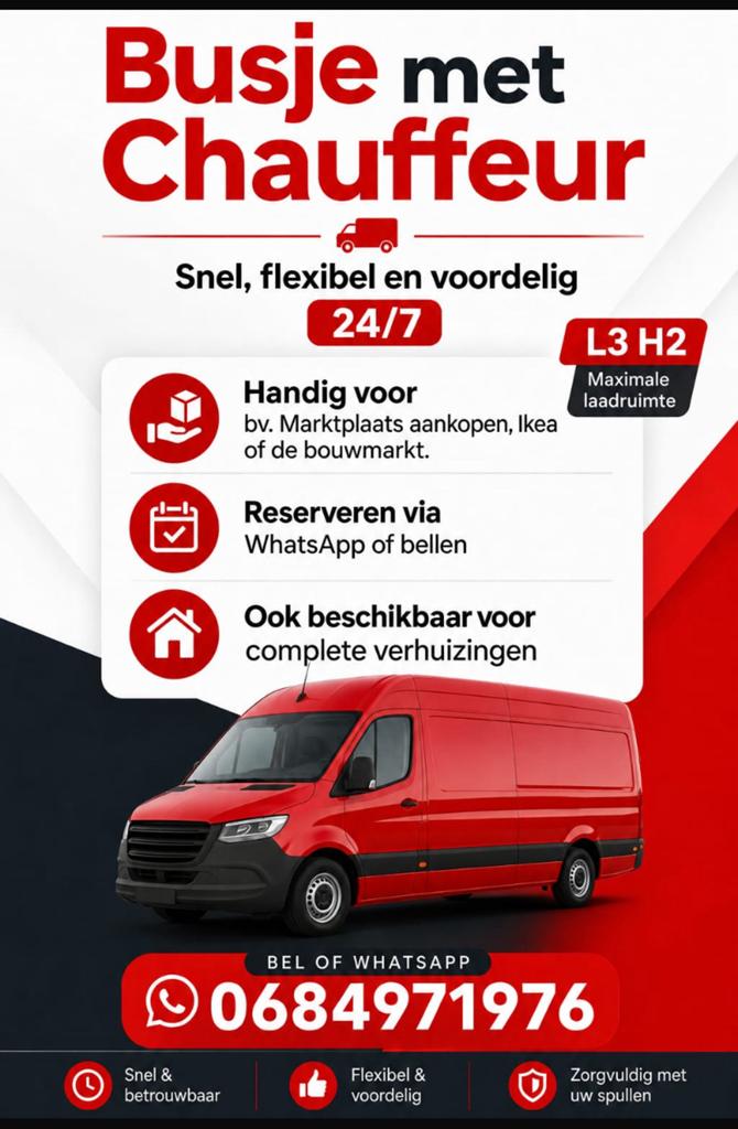 Bus te huur met chauffeur