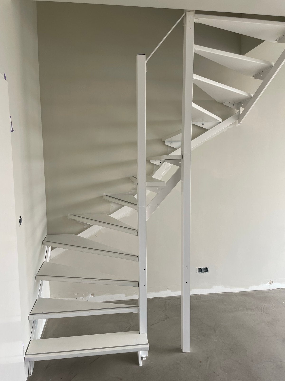 Dubbele kwartslag trap - Wit, Ophalen, Gebruikt, Trap, 2 tot 4 meter