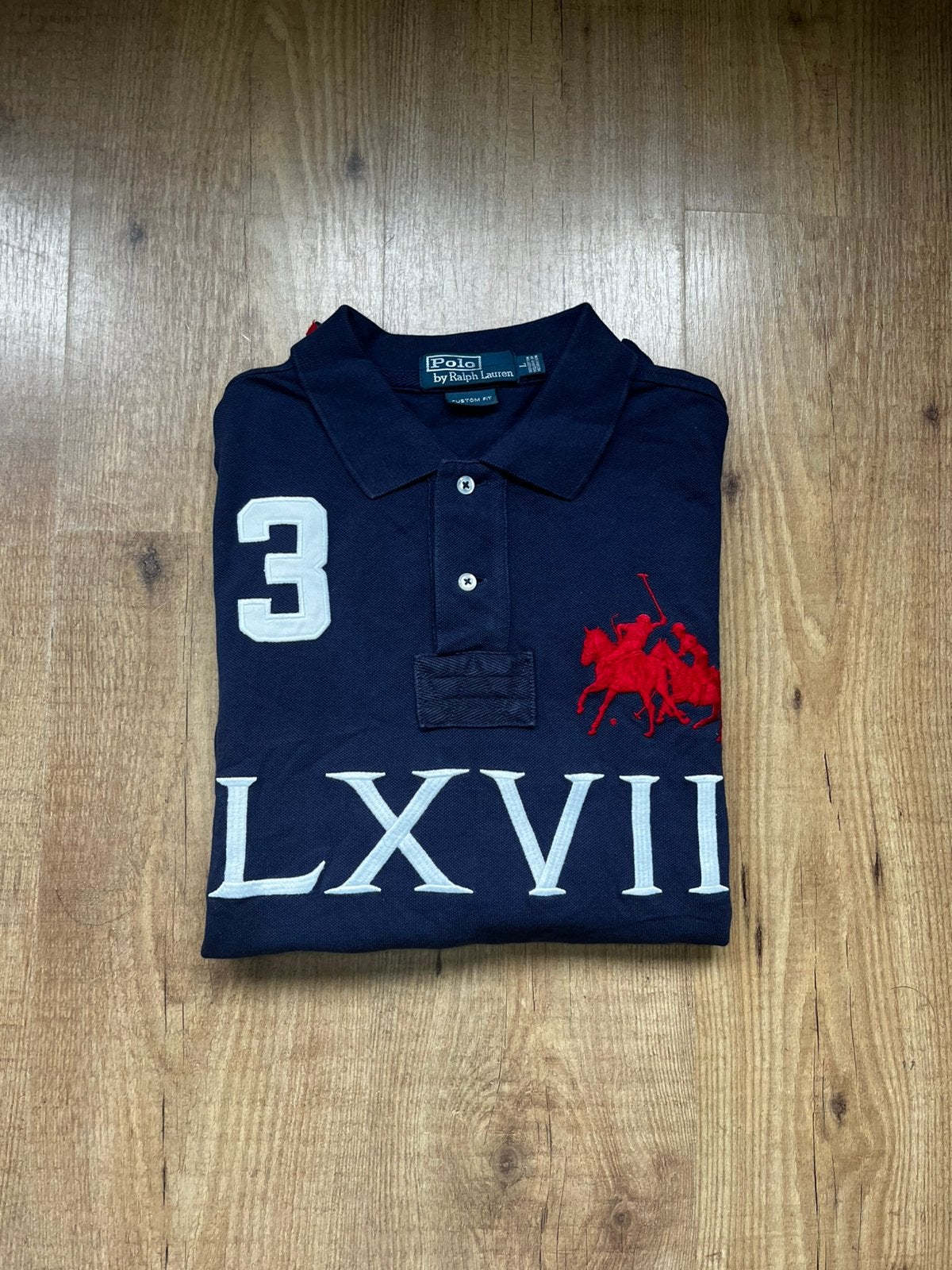 Blauwe polo, ralph lauren, L, Ophalen of Verzenden, Zo goed als nieuw, Maat 52/54 (L), Blauw