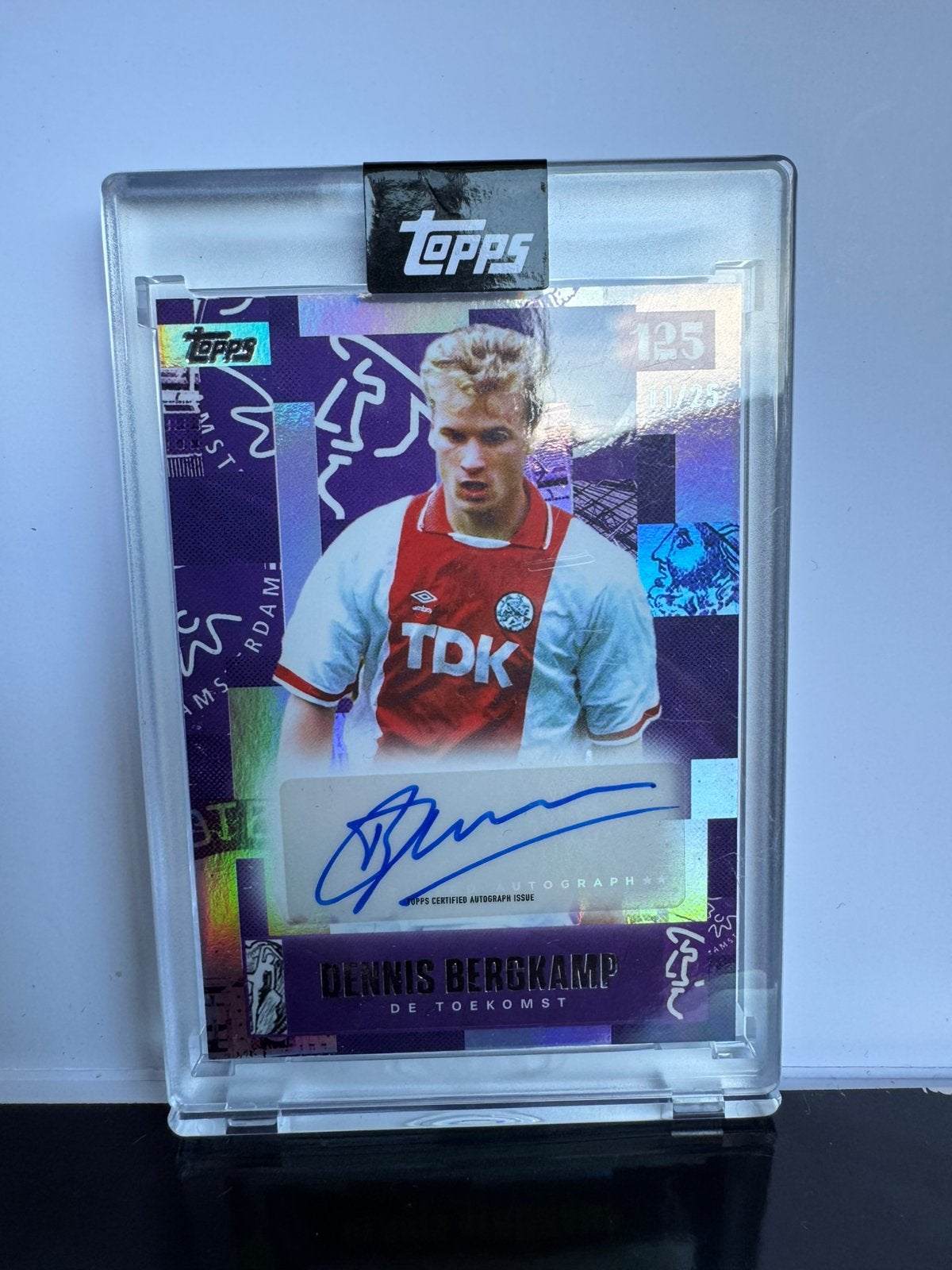 Dennis Bergkamp /25 Ajax 125 Topps, Ophalen of Verzenden, Zo goed als nieuw, Ring, Bord of Paal