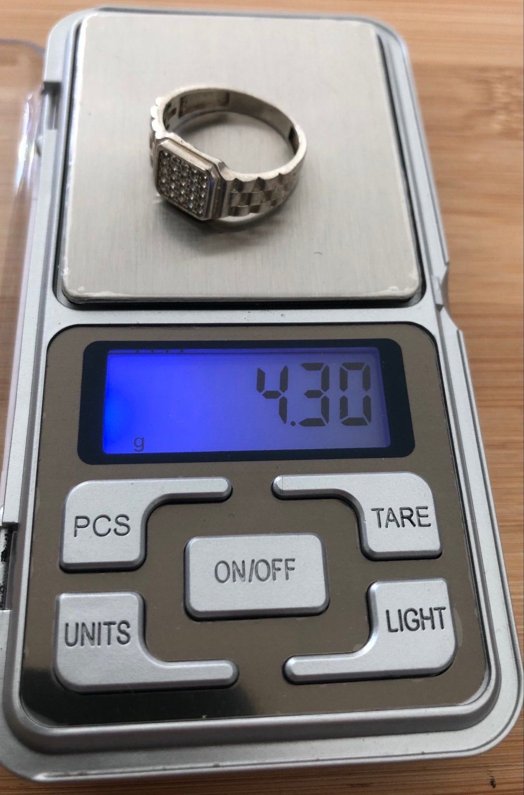 Zilver 925 ring met zirkonia - 4.29 gram, Met kristal, Gebruikt, Ophalen of Verzenden, Dame