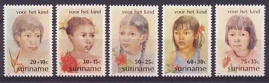 Suriname NVPH nr 274/8 postfris Kinderpostzegels 1981, Postzegels en Munten, Ophalen of Verzenden, Postfris