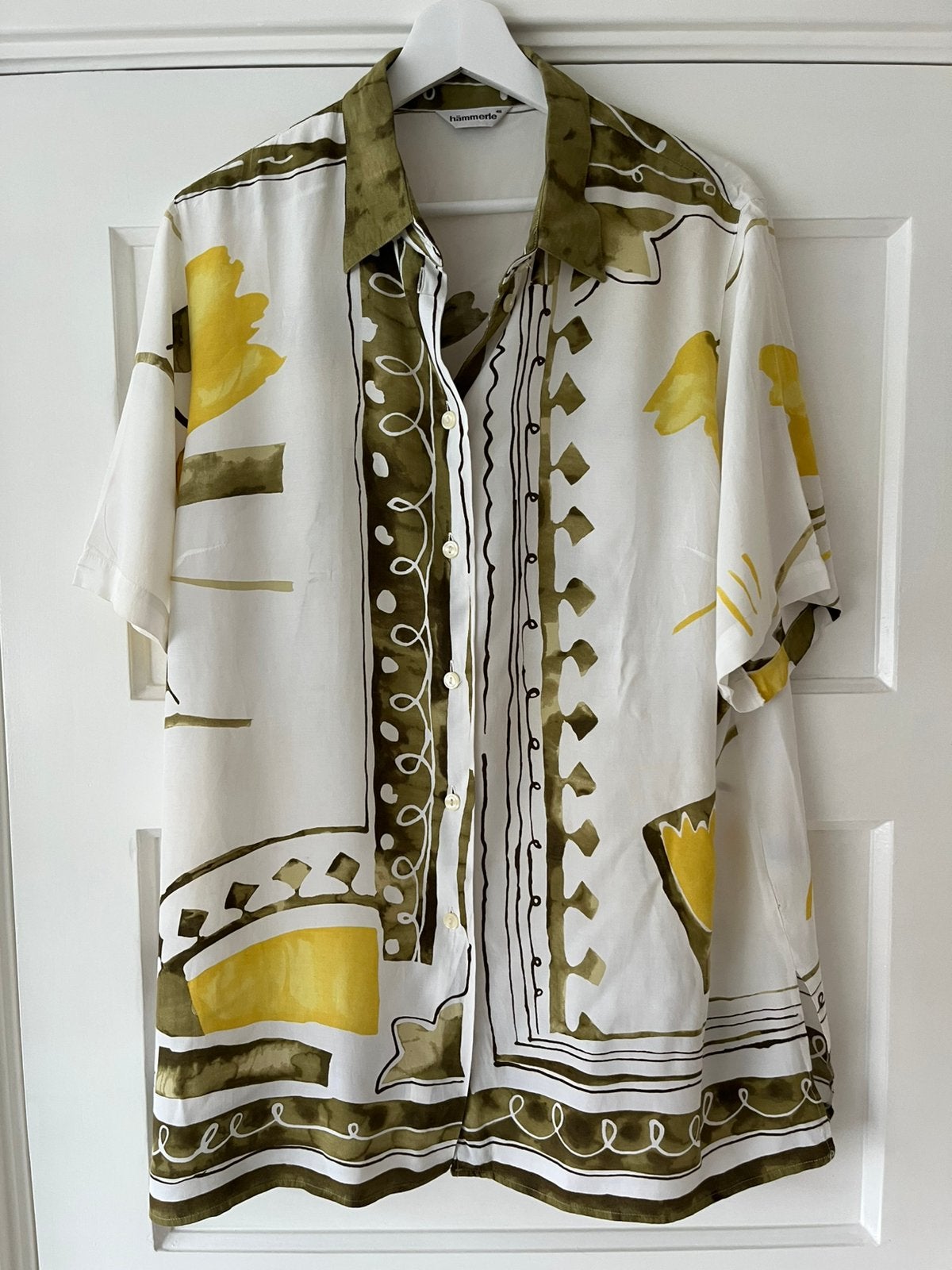 Vintage blouse met tulpen dessin Hammerle maat 46, Kleding | Dames, Ophalen of Verzenden, Zo goed als nieuw, Maat 46/48 (XL) of groter