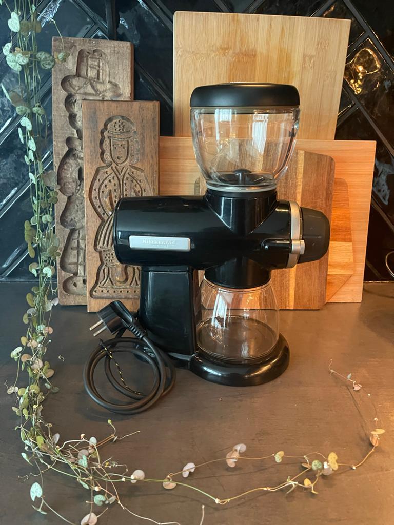 KitchenAid Artisan Koffiemolen - Zwart - Perfecte maling, Ophalen, Gebruikt, Overige modellen, 10 kopjes of meer