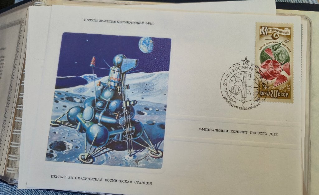Mapje met 6 Russische 1e dag uitgaven 1977 zegels-enveloppen, Ophalen of Verzenden, Beschreven, Rest van de wereld