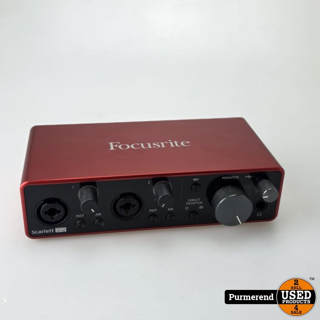 Focusrite Scarlet 2i2 Gen 3 Audio Interface, Focusrite, Gebruikt, https://support.focusrite.com/hc/nl/requests/new, Windsor House, Turnpike Road, High Wycombe HP12 3FX, Verenigd Koninkrijk