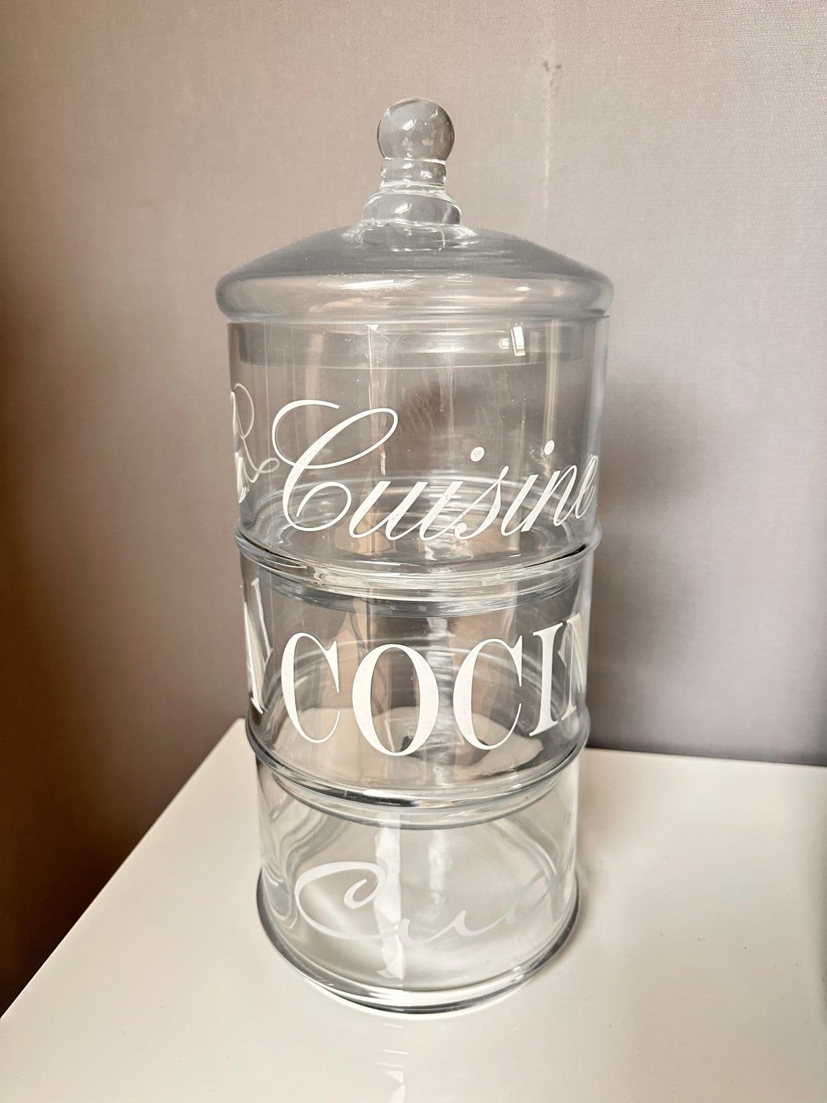 Riviera Maison Stapelpot - Voorraadpot Glas, Ophalen, Glas, Zo goed als nieuw, Voorraadpot