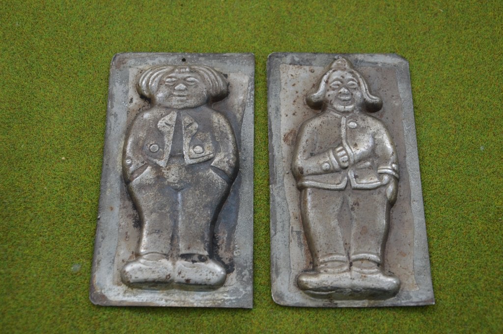 Antieke chocoladevormen van Max en Moritz de 2 kwajongens, Ophalen of Verzenden