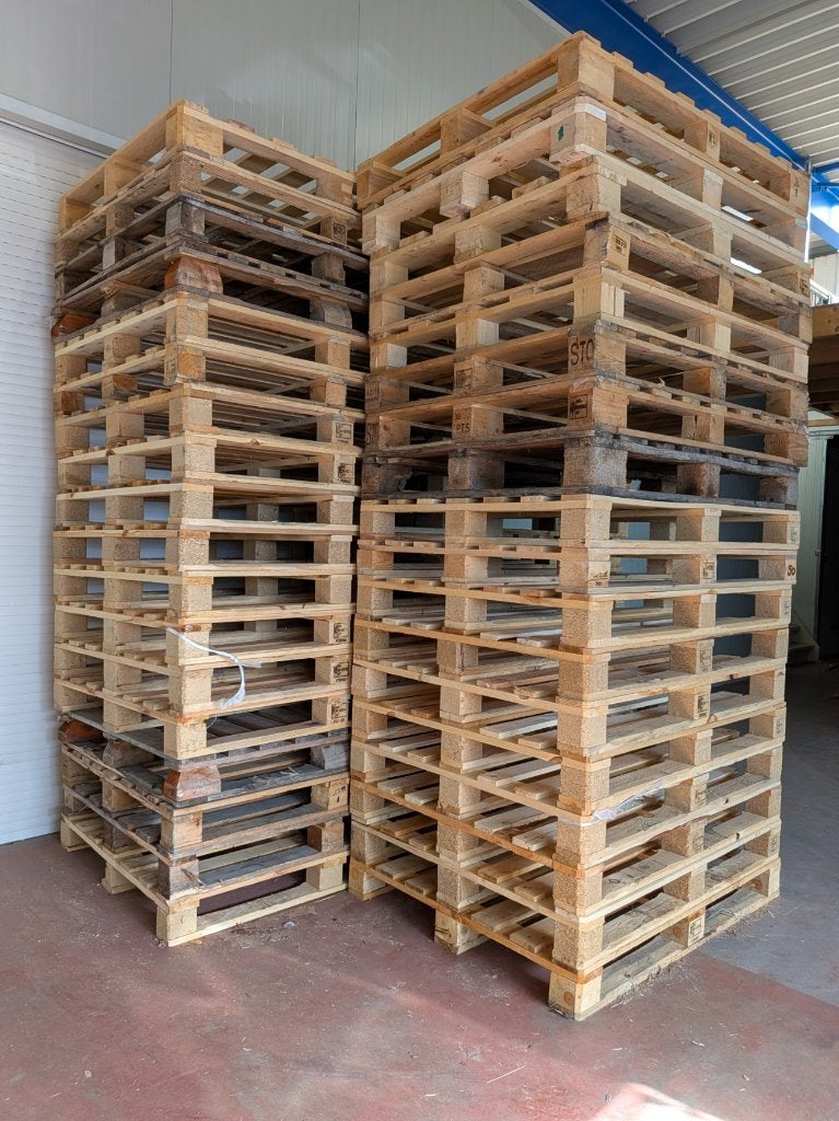 pallets blokpallets 54 stuks, Ophalen, 25 tot 50 mm, Zo goed als nieuw, Pallet