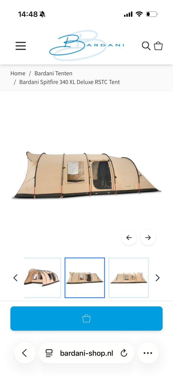 Bardani spitfire 340XL deluxe rstc, Ophalen, Zo goed als nieuw, Tot en met 4