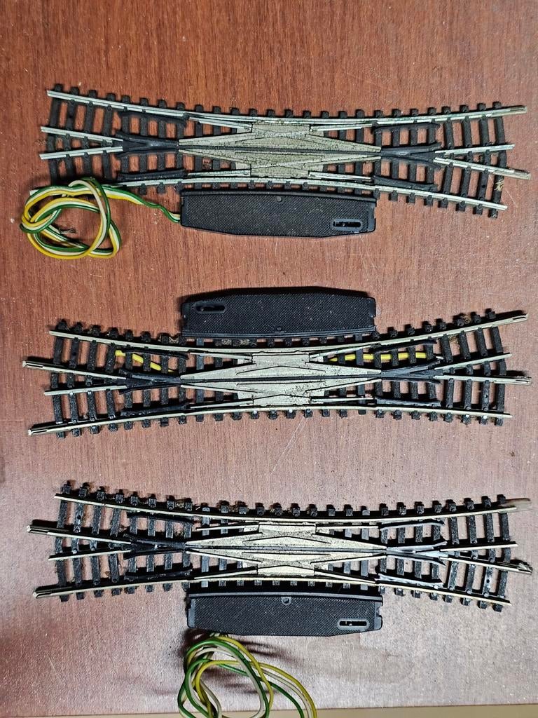 Modeltrein N spoor kruiswissels 3x, Overige merken, Gebruikt, Gelijkstroom, Wagon
