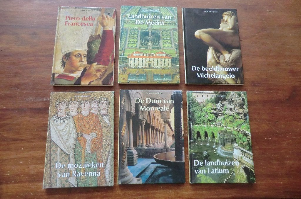 6 boeken Italiaanse cultuur: Latium, Monreale, Ravenna, Ophalen of Verzenden, 14e eeuw of eerder, Gelezen, Europa