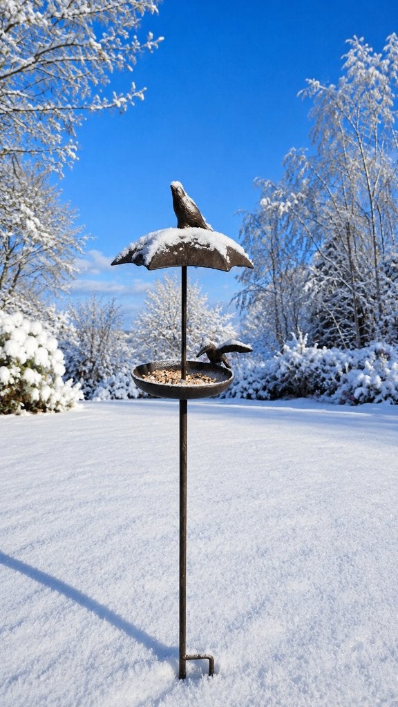 Vogelvoederstation "Onder de Paraplu" / gietijzer, Huis en tuin decoratie Marie, Nieuw, Info@huisentuindecoratiemarie.nl, Peize
