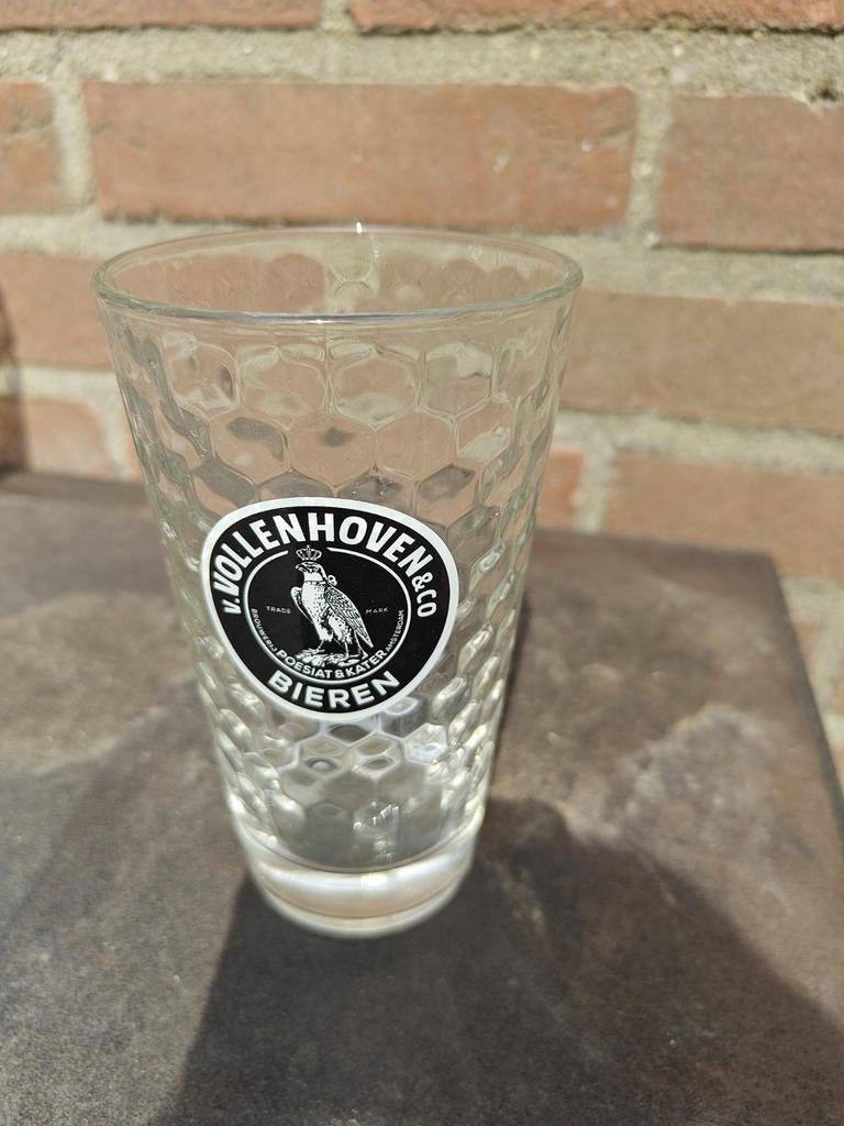 Set van 6 v. Vollenhoven & Co Bierglazen, Glas of Glazen, Gebruikt, Ophalen of Verzenden, Glas