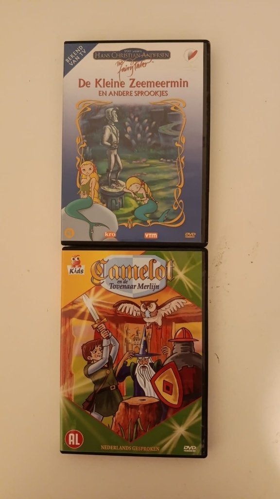 De Kleine Zeemeermin & Camelot DVD's - Sprookjes & Avontuur, Alle leeftijden, Zo goed als nieuw, Sprookjes, Film