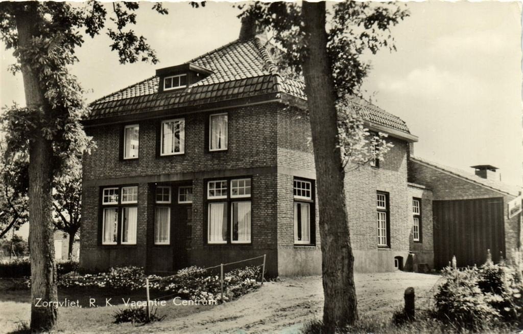 Zorgvliet, R.K. Vacantie Centrum - 1958 gelopen, Ophalen of Verzenden, 1940 tot 1960, Gelopen, Drenthe