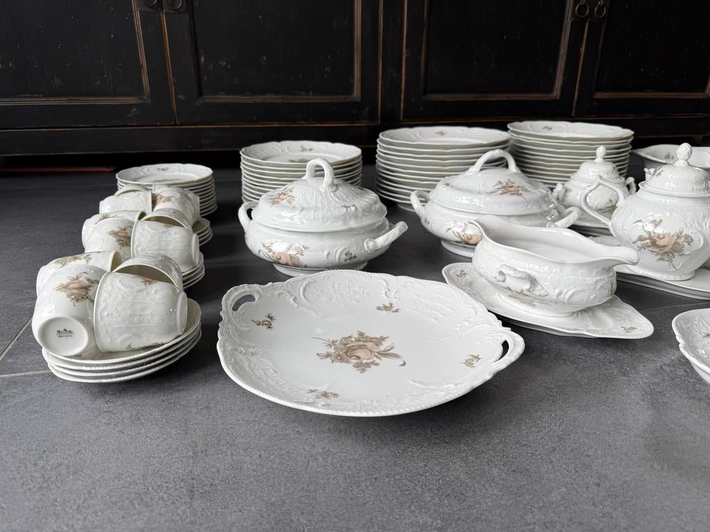 Rosenthal servies - Brown Rose (Sanssouci), Antiek en Kunst, Antiek | Servies compleet, Ophalen