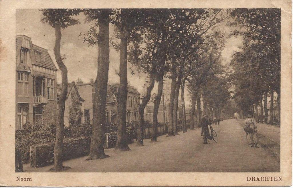 Drachten (Frl.) Noord, Volk, Tramrails, gelopen 1922, Verzamelen, Ophalen of Verzenden, 1920 tot 1940, Gelopen, Friesland