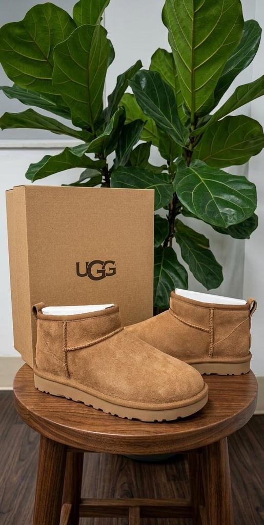 UGG Ultra Mini Chestnut Boots – Nieuw in doos, Kleding | Dames, Schoenen, Nieuw, Lage of Enkellaarzen, Bruin, Ophalen of Verzenden