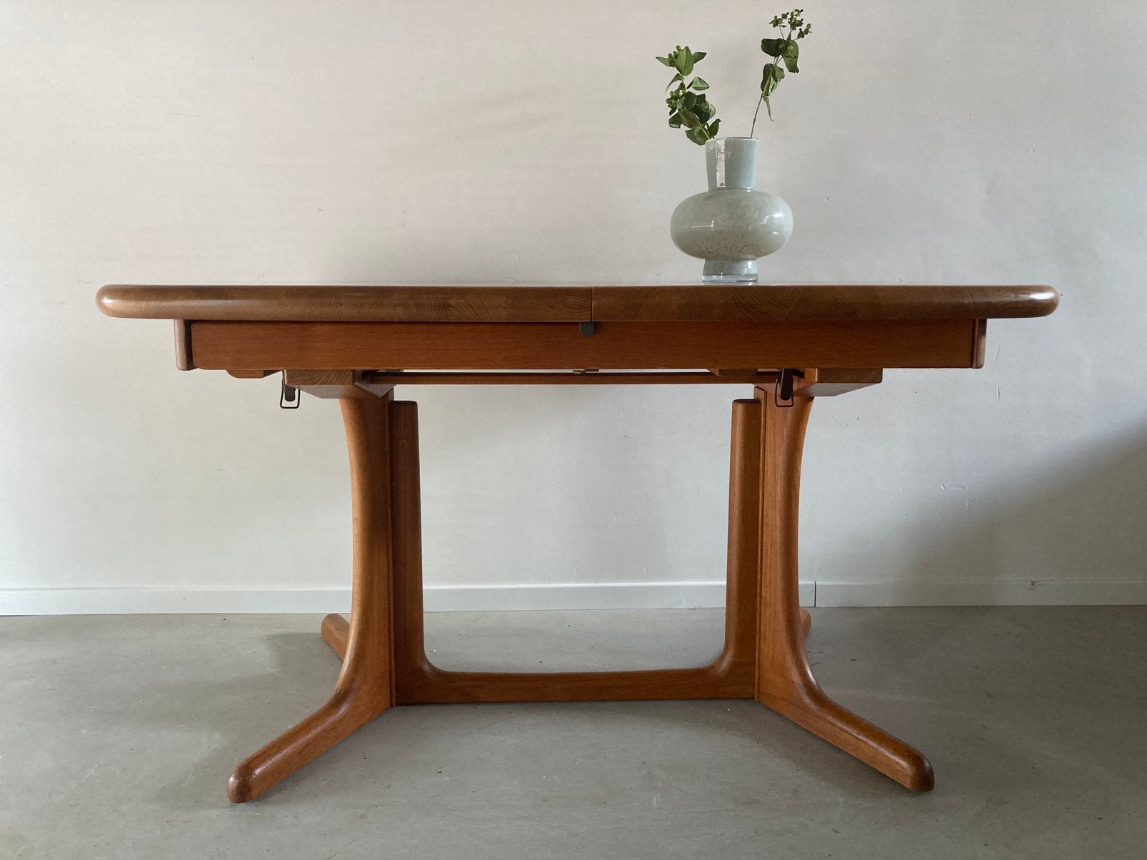 Midcentury vintage Glostrup teak eettafel uitschuifbaar XXL, Gebruikt, Glostrup, Teakhout, 200 cm of meer