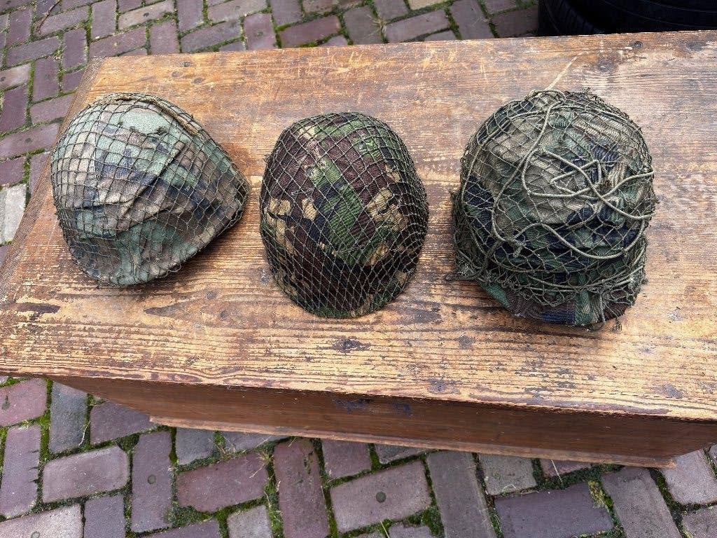 Leger helmen 2xNL en 1xUS, Verzamelen, Ophalen of Verzenden, Landmacht, Nederland, Helm of Baret
