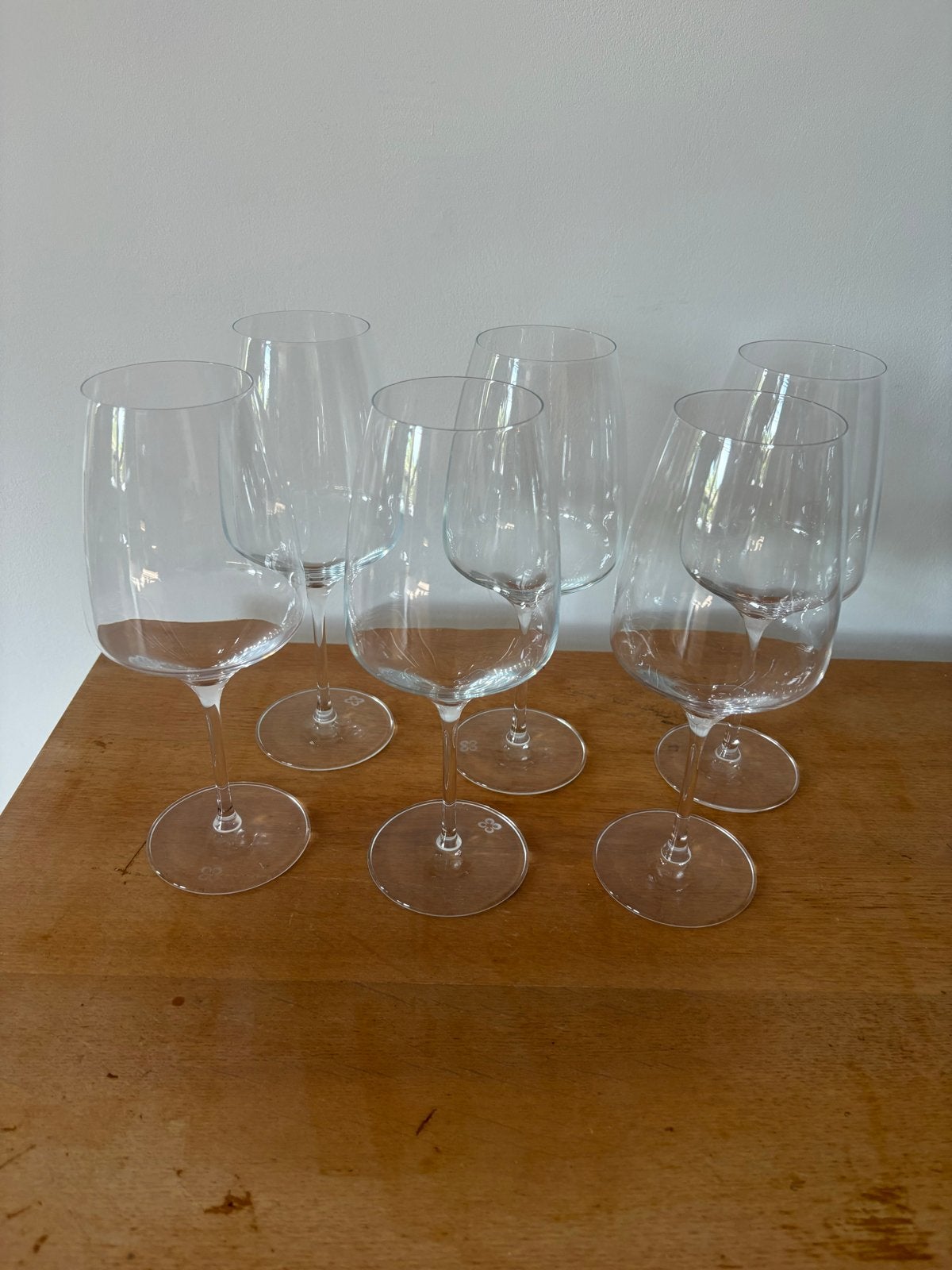 Set van 6 elegante kristallen wijnglazen, Huis en Inrichting, Glas of Glazen, Ophalen of Verzenden, Effen, Glas