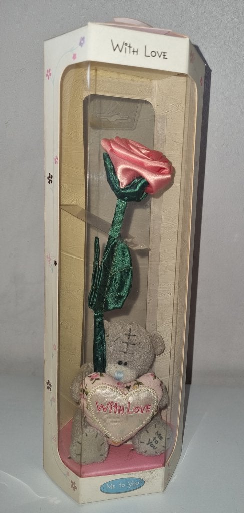 Me To You Tatty Teddy met roos - With Love, Ophalen of Verzenden, Zo goed als nieuw, Stoffen beer, Me To You
