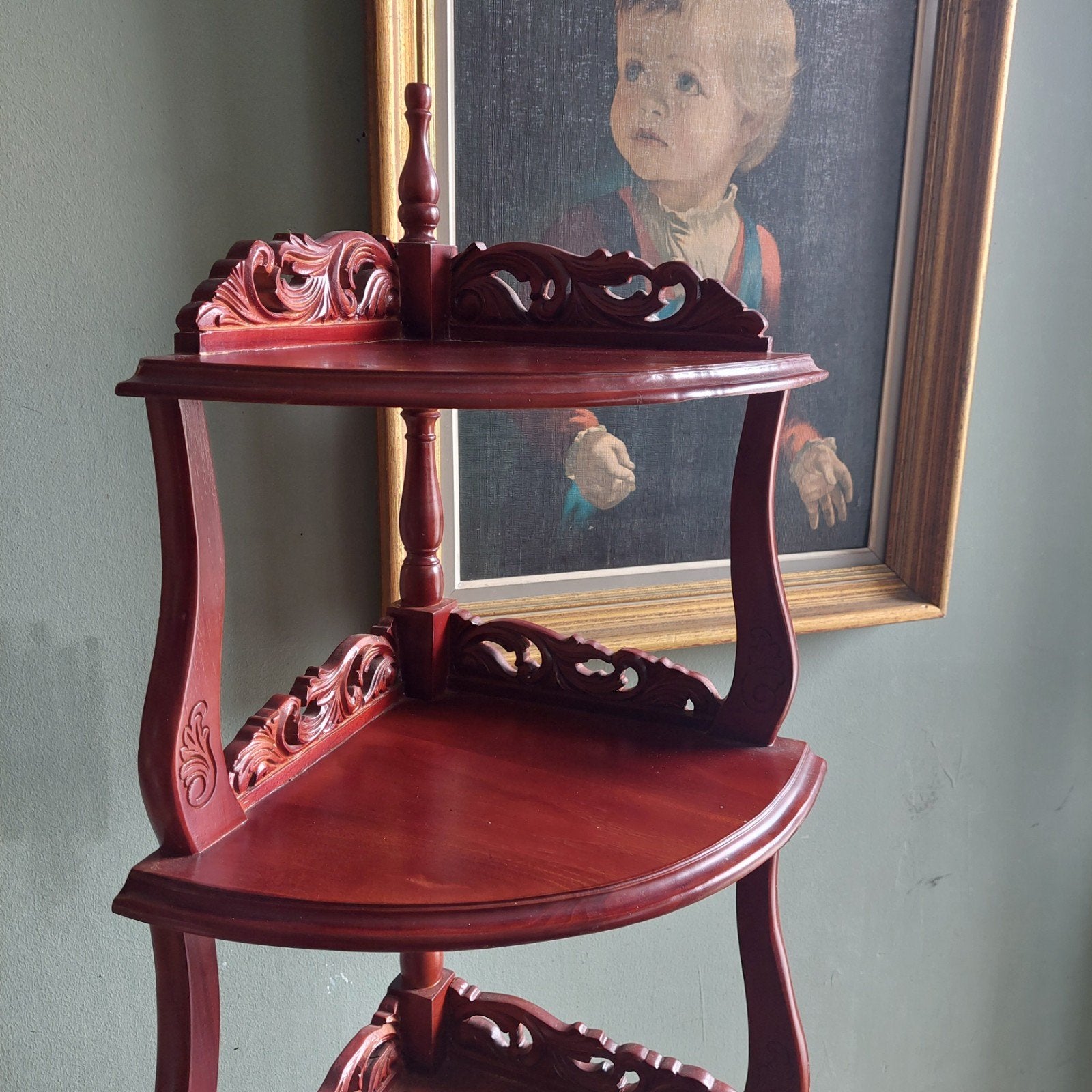 Lucky Vintage victoriaanse stijl hoekkast of whatnot rek, Ophalen, Gebruikt, ., .