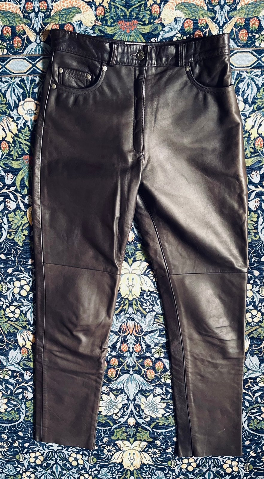 Pauw  Amsterdam leren Redskin pantalon maat 40/42(v), Kleding | Dames, Maat 38/40 (M), Bruin, Ophalen of Verzenden, Zo goed als nieuw