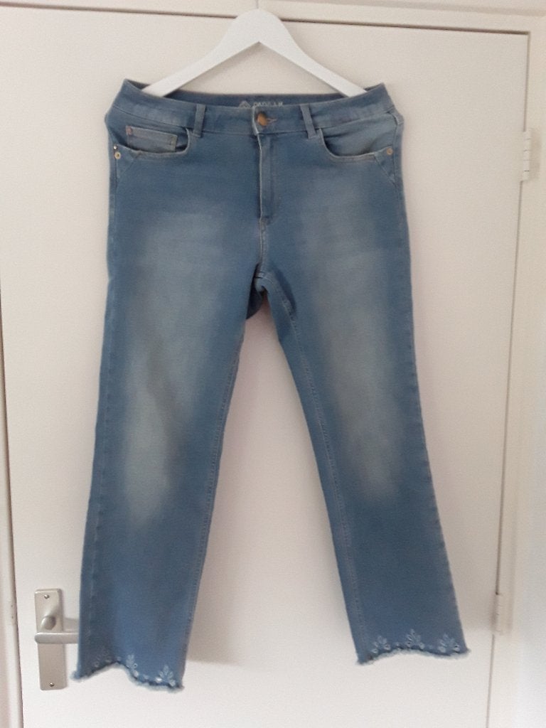 Para Mi High Waist Slim Ankle Jeans Maat 38 Lengte 28, Para Mi, Blauw, Ophalen of Verzenden, Zo goed als nieuw