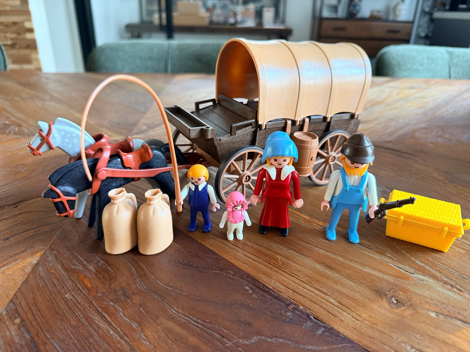 Playmobil 3278 Huifkar (compleet), Voertuig, Historisch, Zo goed als nieuw, Complete set