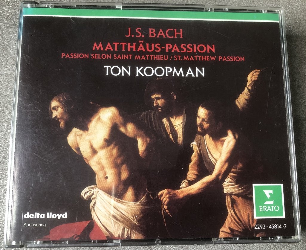 BACH - MATTHAUS PASSION- TON KOOPMAN - 3 CD'S, Cd's en Dvd's, Ophalen of Verzenden, Zo goed als nieuw, Barok, Vocaal