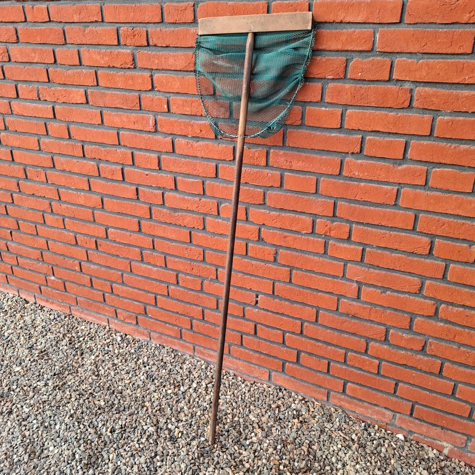 visnet garnalenschepnet met houten steel, Ophalen, Gebruikt, Net of Fuik