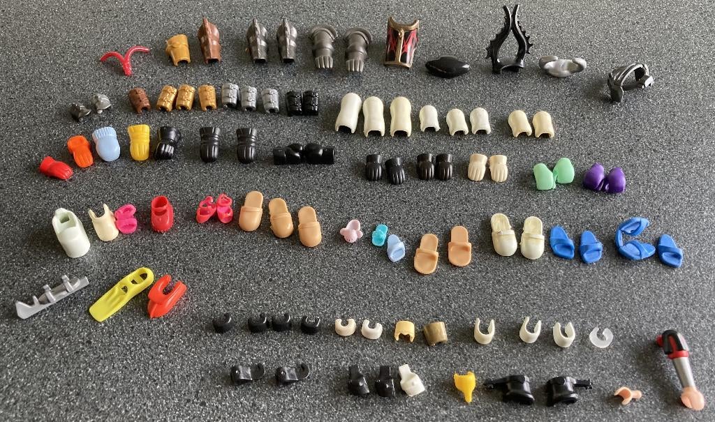 Playmobil polsband armkap handschoen slippers schoen schaats, Ophalen of Verzenden, Zo goed als nieuw, Los playmobil