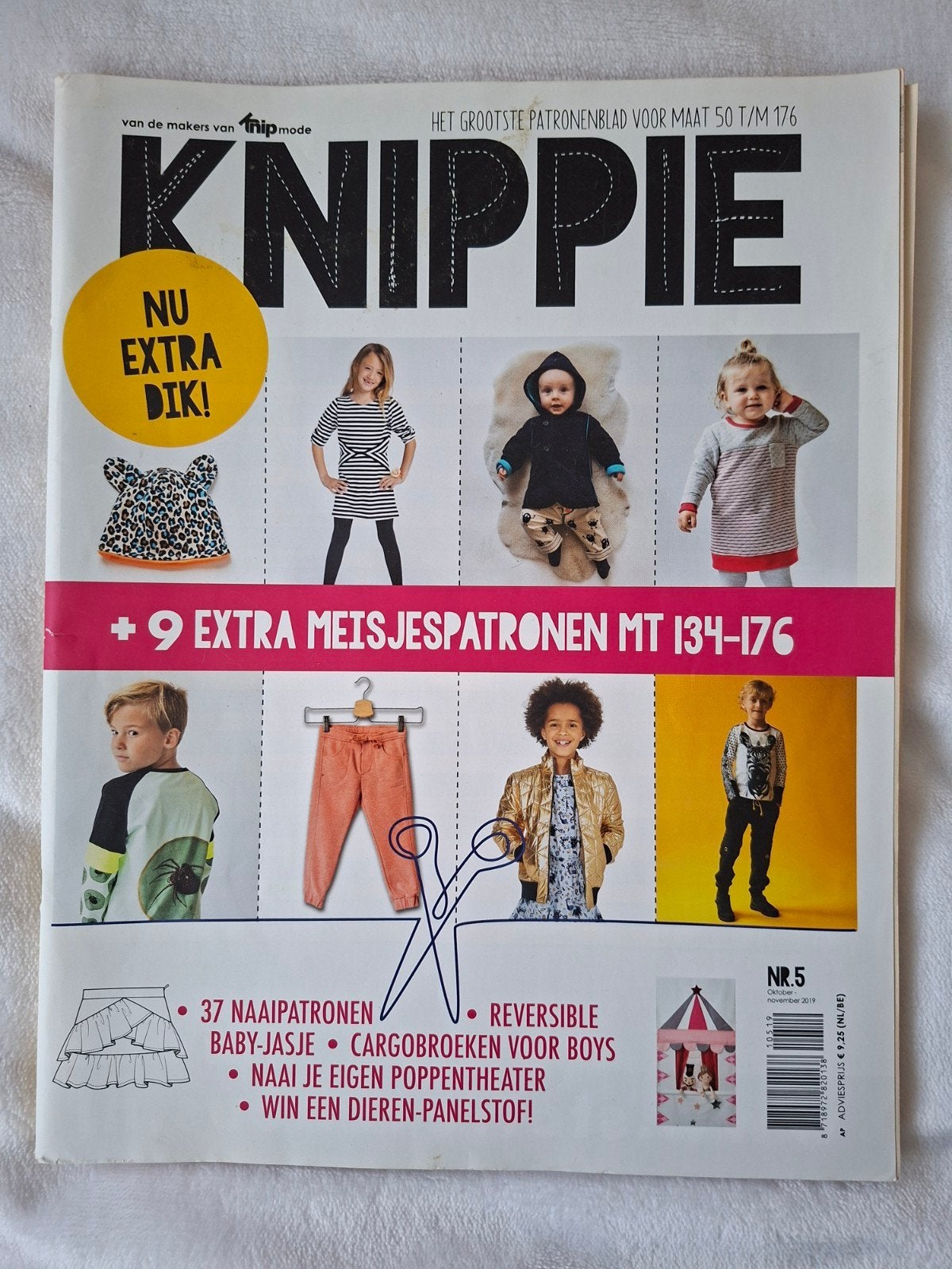 Knippie 5 2019 - Patroonblad met 37 naaipatronen, Hobby en Vrije tijd, Overige typen, Kind, Knippie, Ophalen of Verzenden