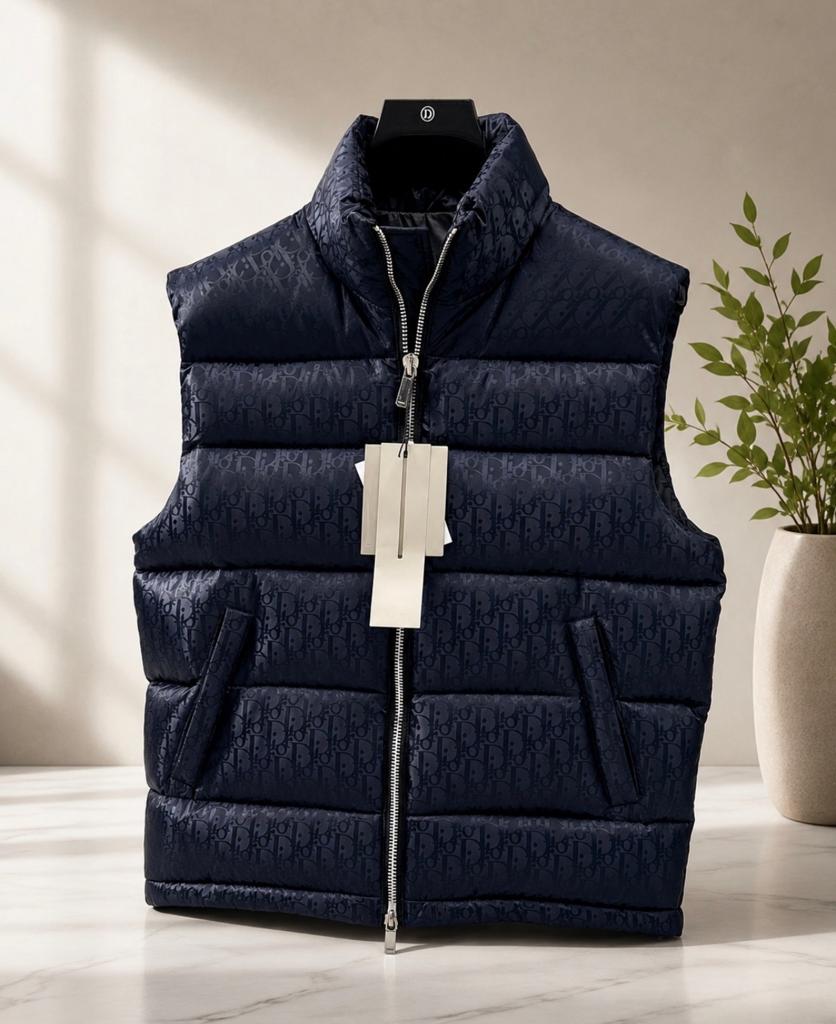 Dior Monogram Puffer Bodywarmer - Nieuw met labels, Kleding | Heren, Bodywarmers, Ophalen of Verzenden, Nieuw, Maat 56/58 (XL)