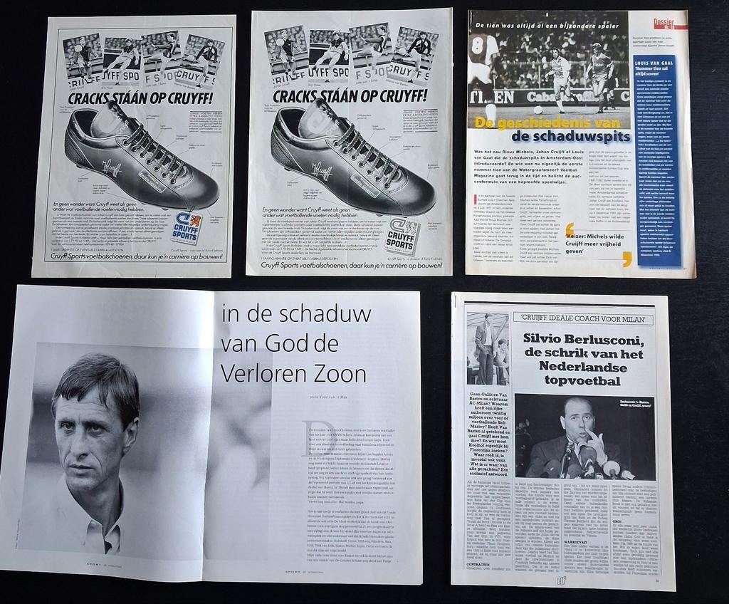 Aantal knipsels Johan Cruijff., Ophalen of Verzenden, Gebruikt, Ajax