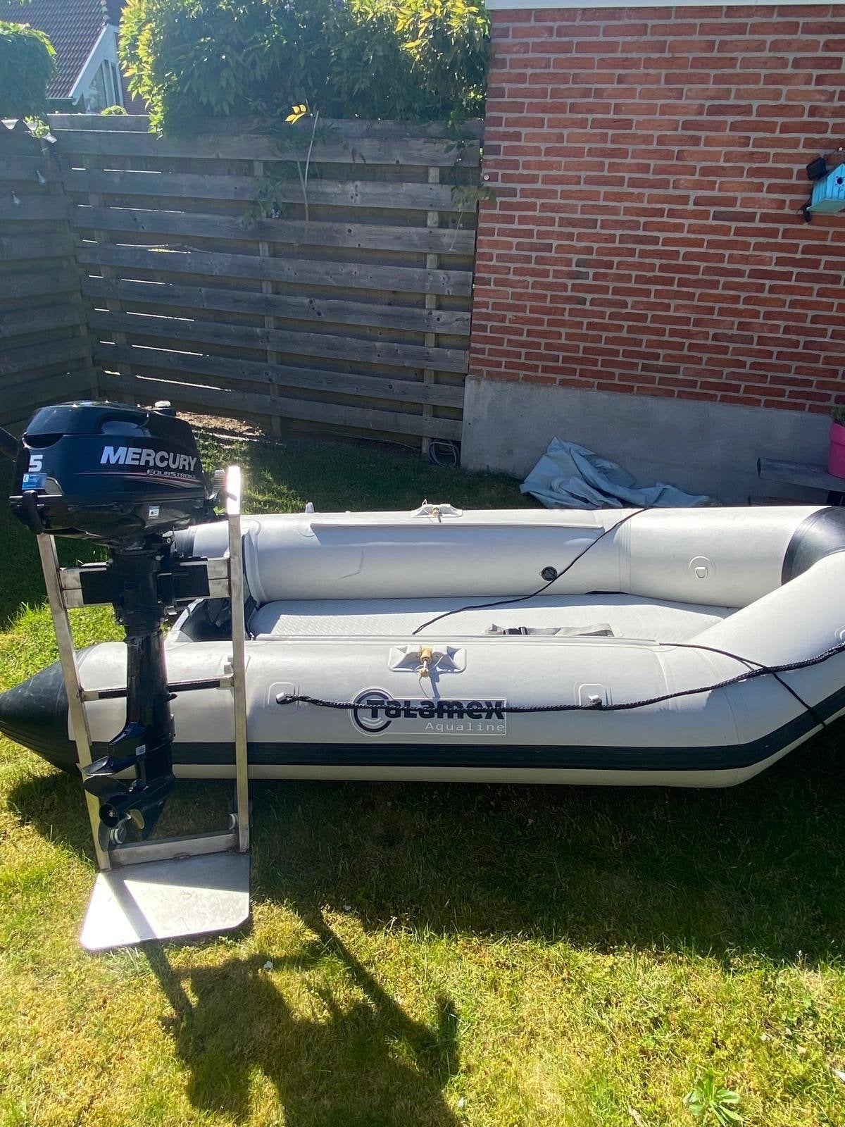 Talamex QLA300 rubberboot met Mercury 5pk buitenboordmotor, Airdeck, Inclusief motor, Ophalen of Verzenden, Zo goed als nieuw