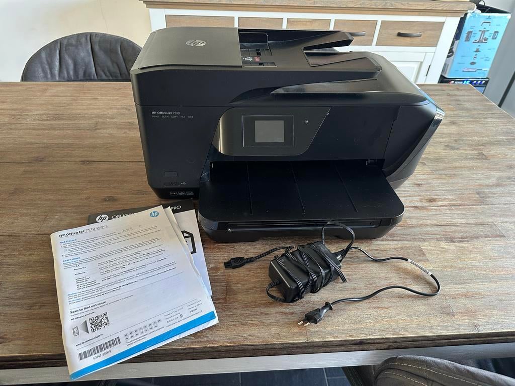 HP OfficeJet 7510 All-in-One Printer - Zo goed als nieuw, Computers en Software, Printers, Inkjetprinter, All-in-one, Ophalen of Verzenden