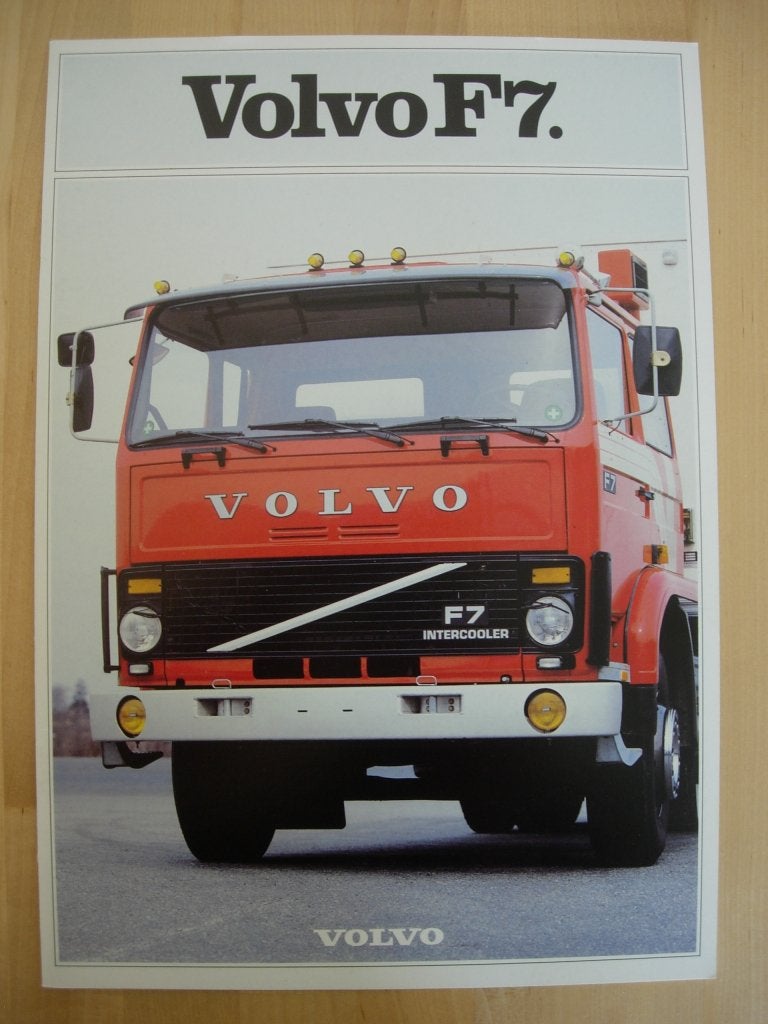 Volvo F7 Brochure 1984, Volvo, Zo goed als nieuw, Volvo, Ophalen of Verzenden