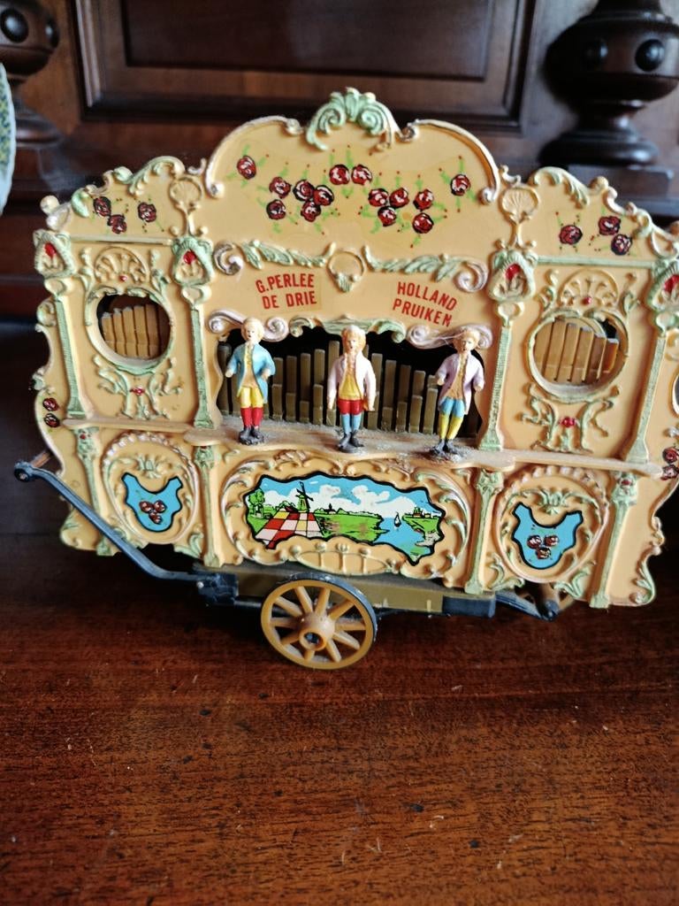Oud Speeldoosje Draaiorgel G. Perlee de Drie Holland Pruiken, Verzenden