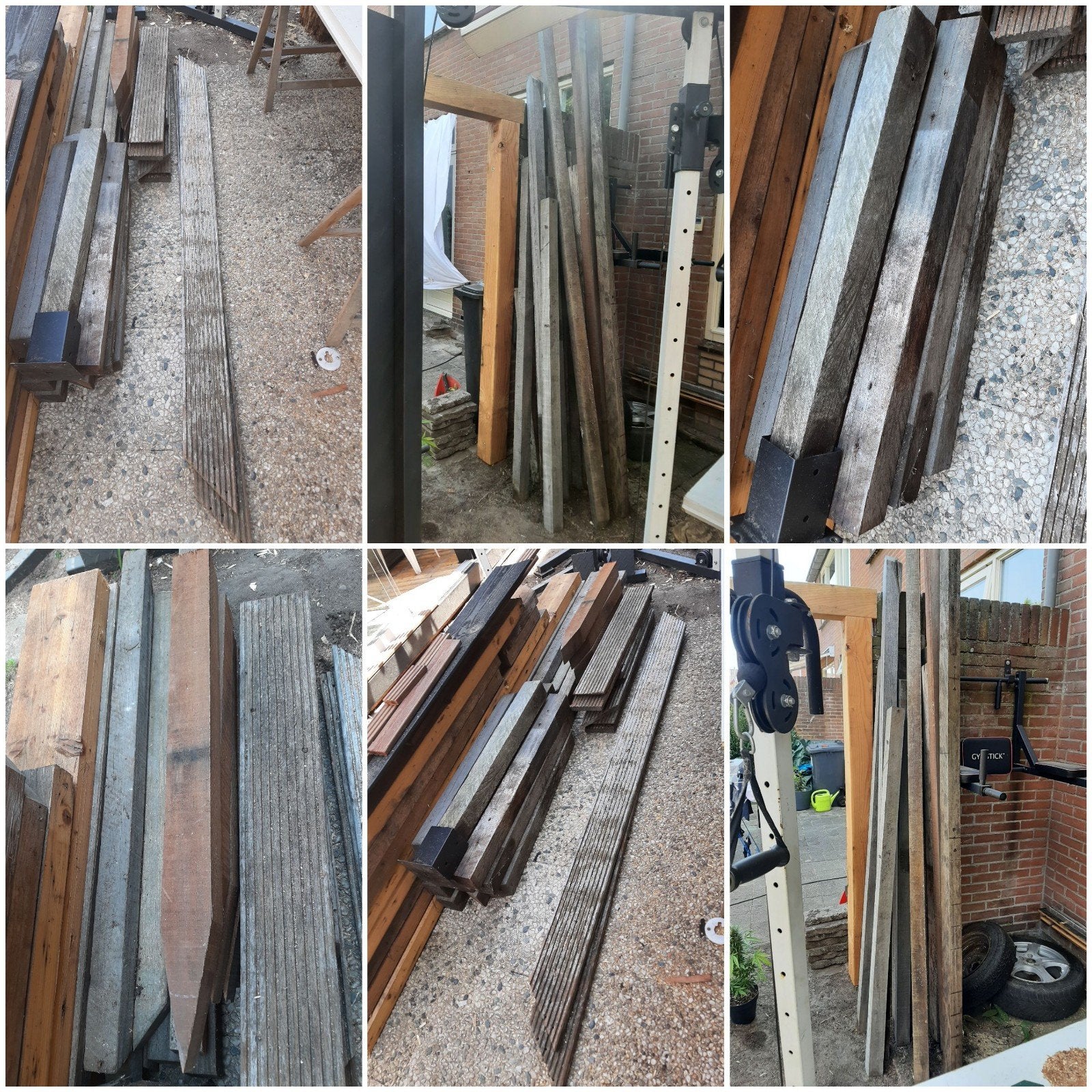 Hardhout Azobe: Palen, Piketten en Vlonderplanken, Ophalen, Gebruikt, Palen, Hardhout