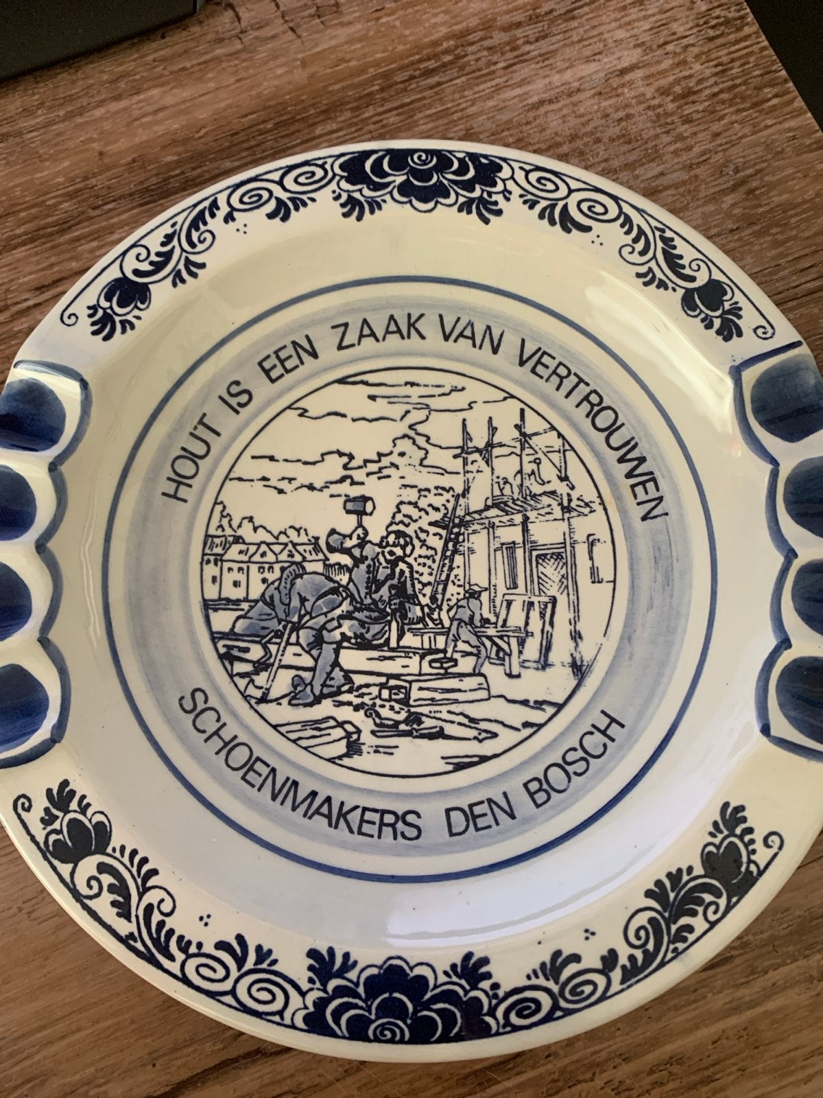 Delfts Blauw Handgeschilderd Bord, Ophalen of Verzenden