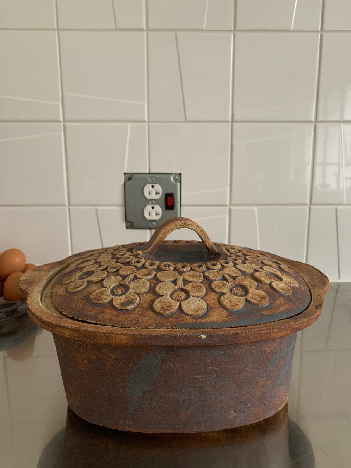 Ovenschaal schaal vintage aardewerk, Ophalen of Verzenden