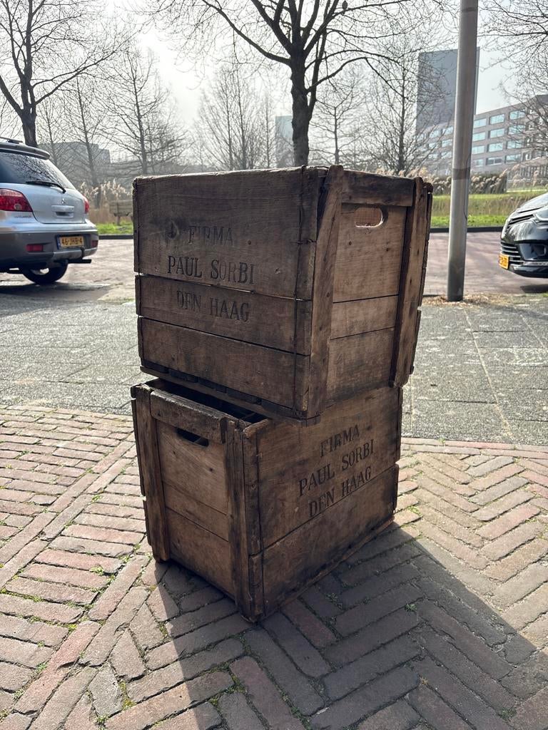 Antieke houten kisten van Firma Paul Sorbi Den Haag, Antiek en Kunst, Ophalen