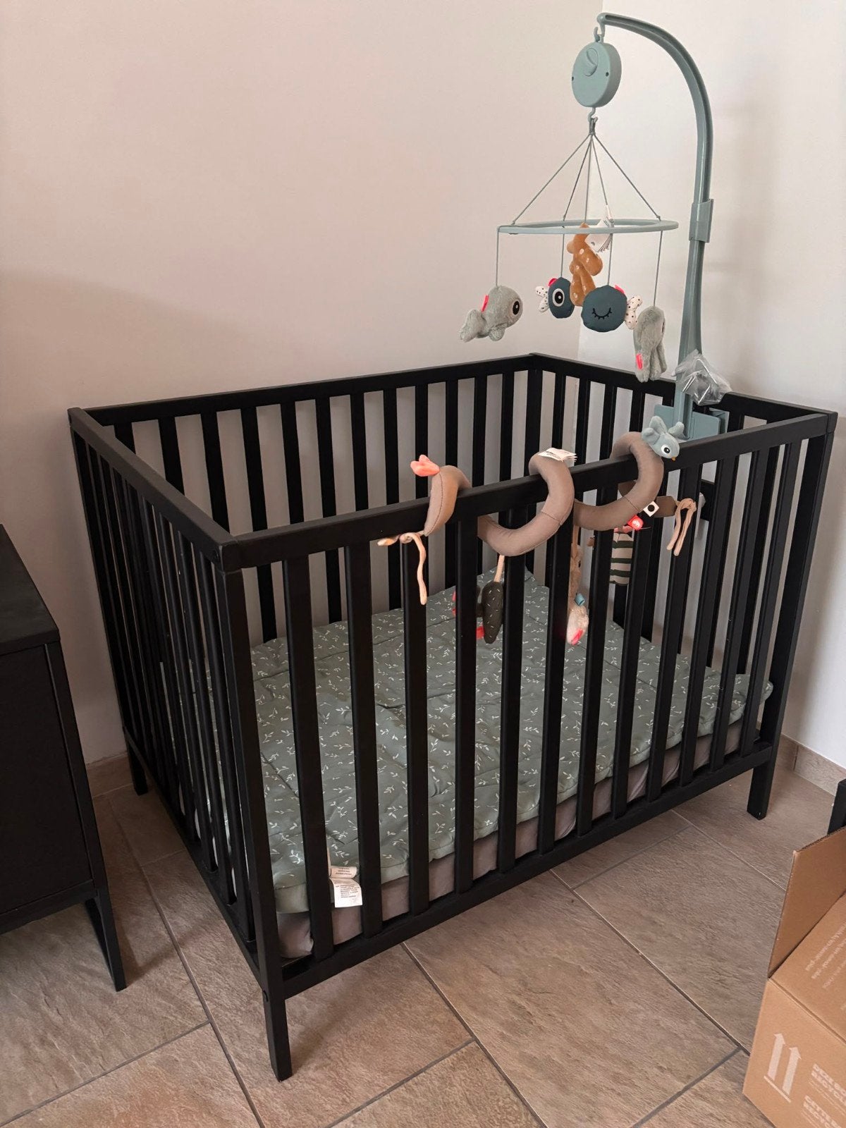 Prenatal box met accessoires, Ophalen, Zo goed als nieuw, Rechthoekig, In hoogte verstelbaar