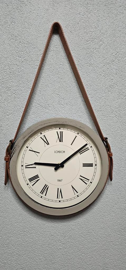 Mooie klok en spiegel set, Ophalen, Zo goed als nieuw, Analoog, Wandklok