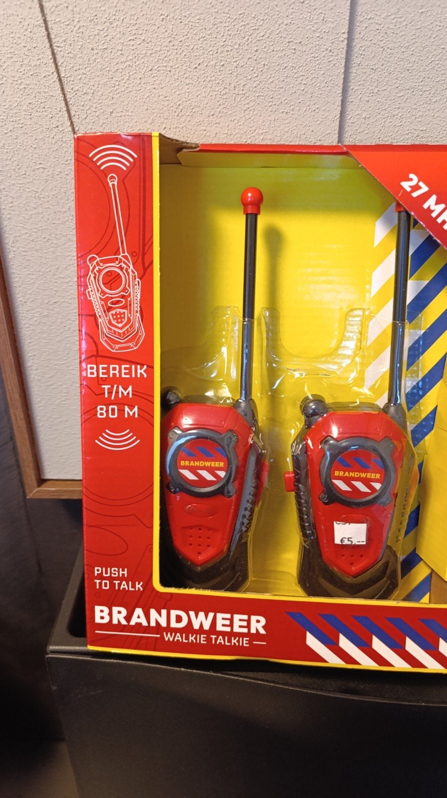 Brandweer Walkie Talkie Set - Speelgoed Portofoons, Ophalen of Verzenden, Nieuw, Minder dan 2 km, Portofoon of Walkie-talkie