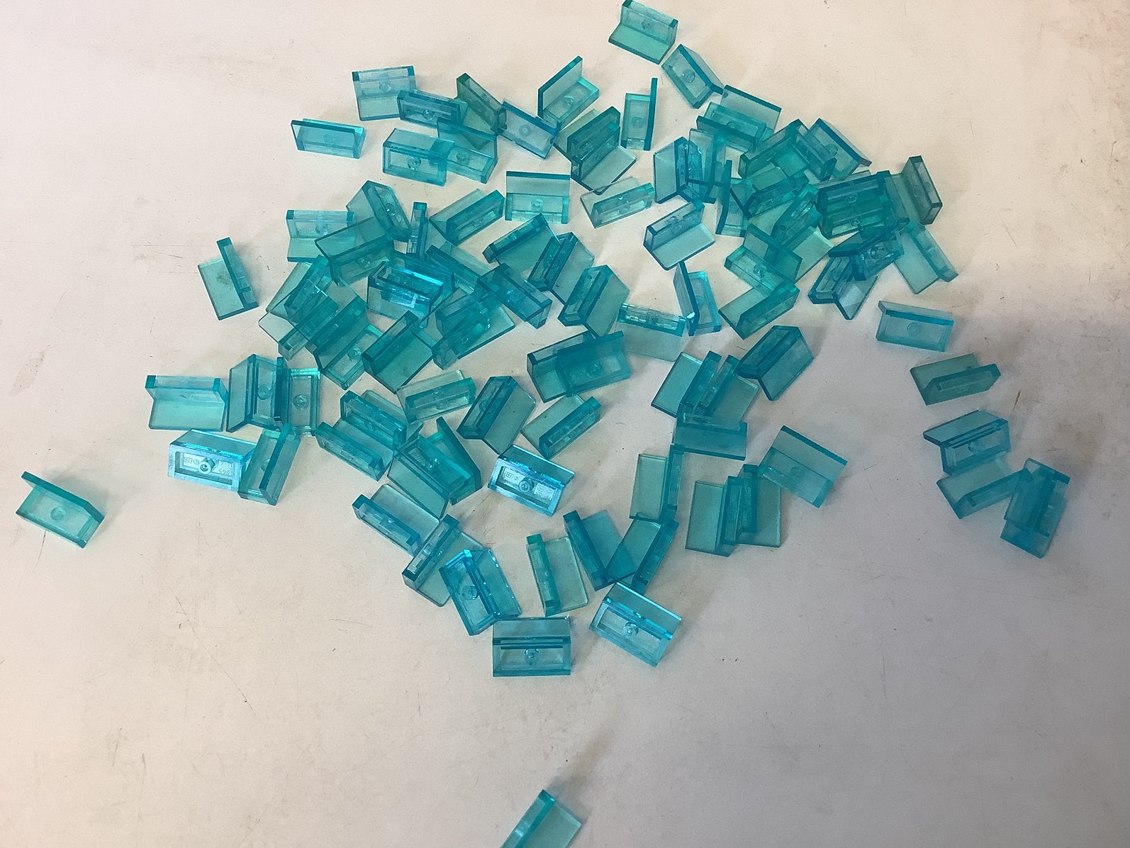Lego paneel 1x2x1 transparant licht blauw, Ophalen of Verzenden, Gebruikt, Losse stenen, Lego